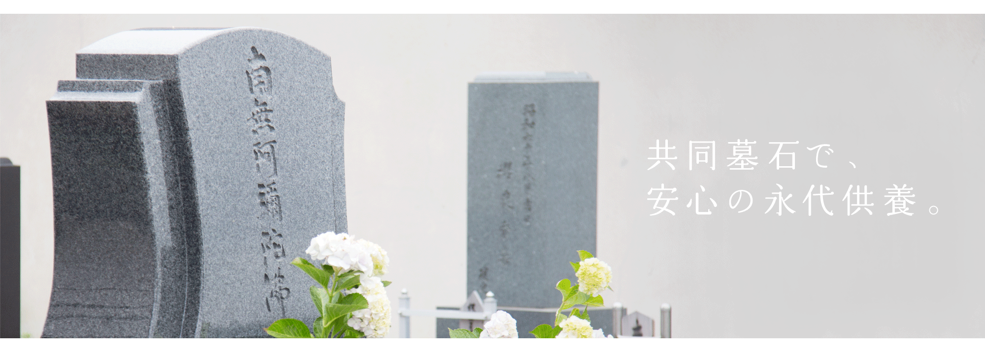 共同墓石で、安心の永代供養。共同墓石について